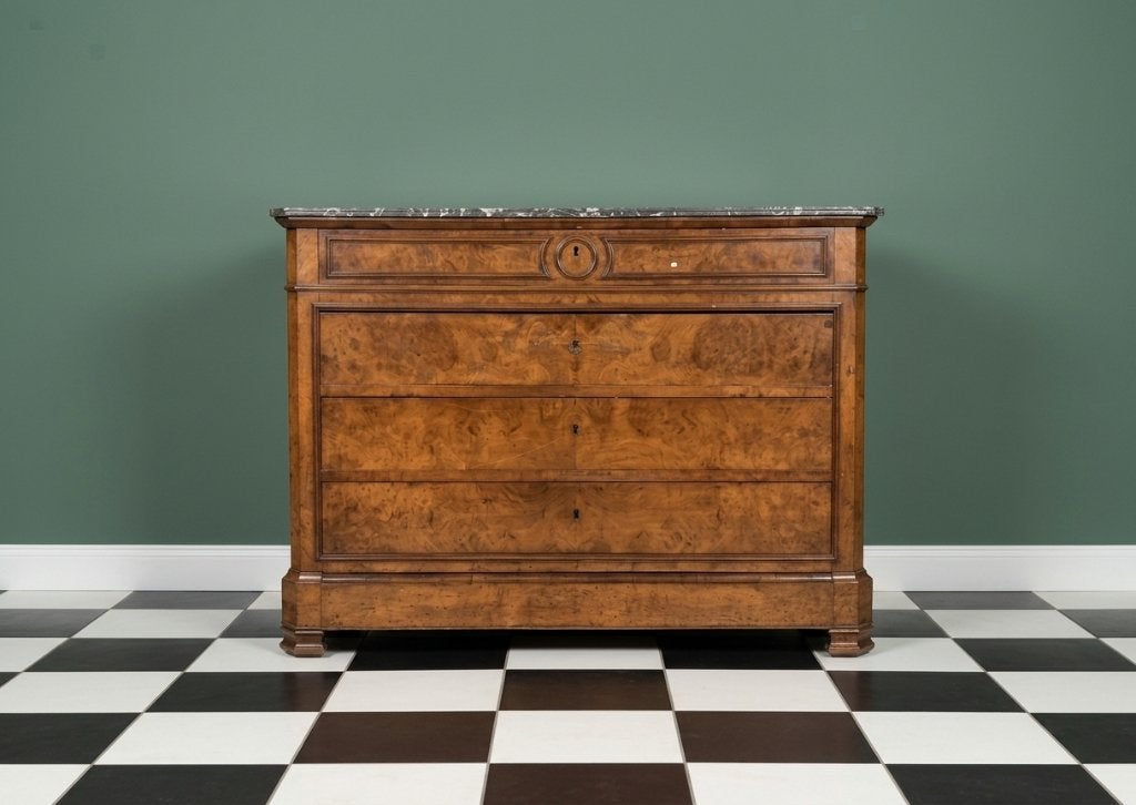 Commode Napoléon III en loupe, Enlèvement ou Envoi