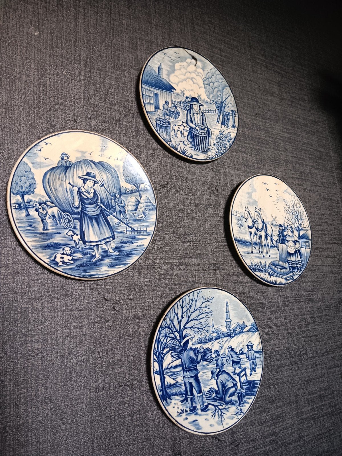 wandborden delfts blauw klein, Ophalen of Verzenden
