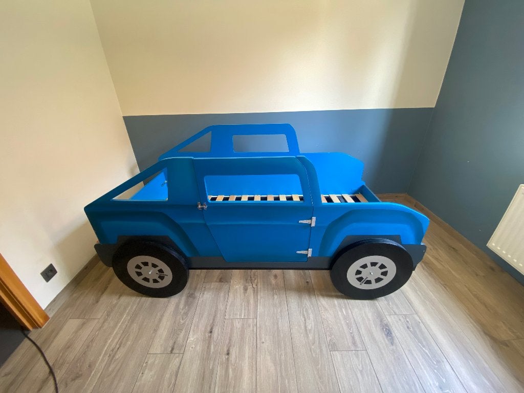 Handgemaakt Hummer kinderautobed (90 x 120 cm, Kinderen en Baby's, Ophalen, Lattenbodem