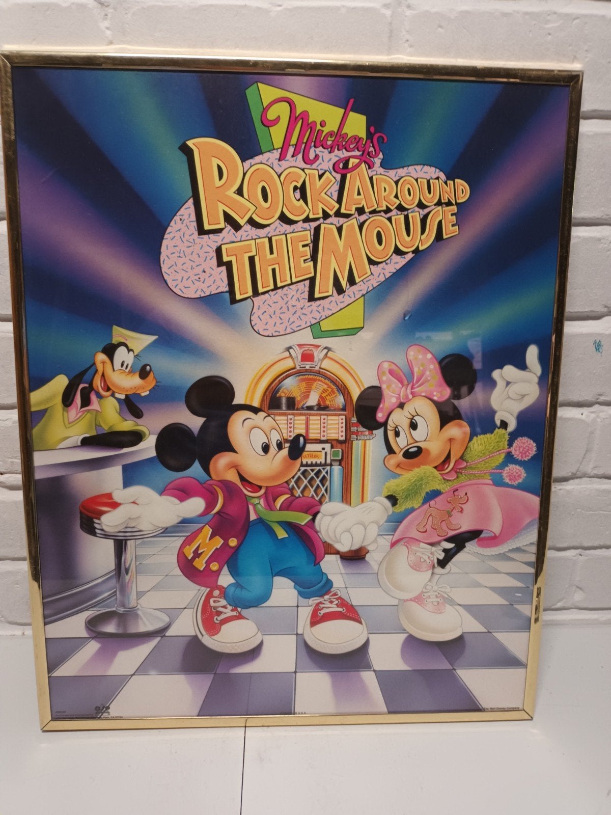Vintage Disney Poster - Mickey's Rock Around the Mouse (1987, Verzamelen, Ophalen of Verzenden, ###, ###, ###