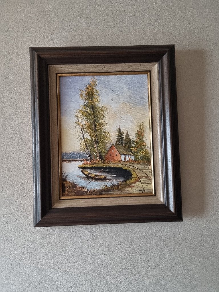 Schilderij Herfstlandschap N.Verheyden, Ophalen, Landschap