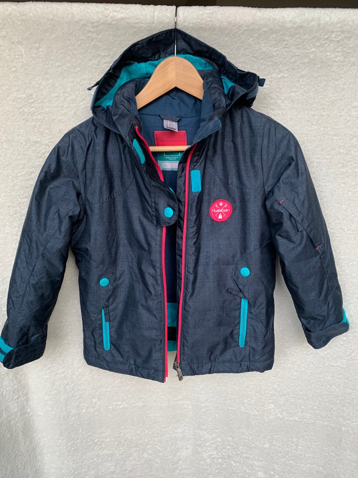 Decathlon Wed’ze donkerblauwe skijas meisje 8 jaar., Ophalen, Gebruikt, Meisje