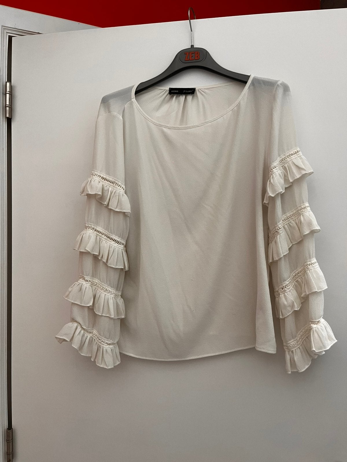 Astrid black label witte blouse maat L, Ophalen of Verzenden, Zo goed als nieuw, Maat 42/44 (L)