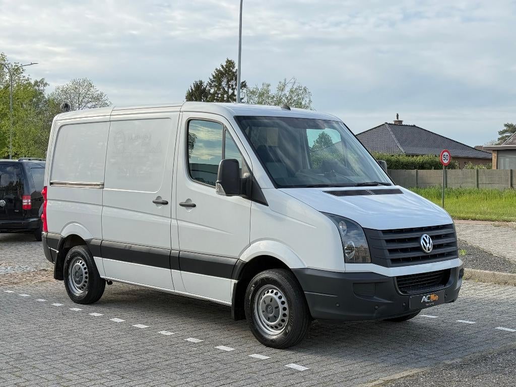 ✅VW Crafter 2.0TDI Airco/Garantie/Camera/BTW/PDC/Trekhaak, Auto's, Euro 5, Zwart, Volkswagen, Wit