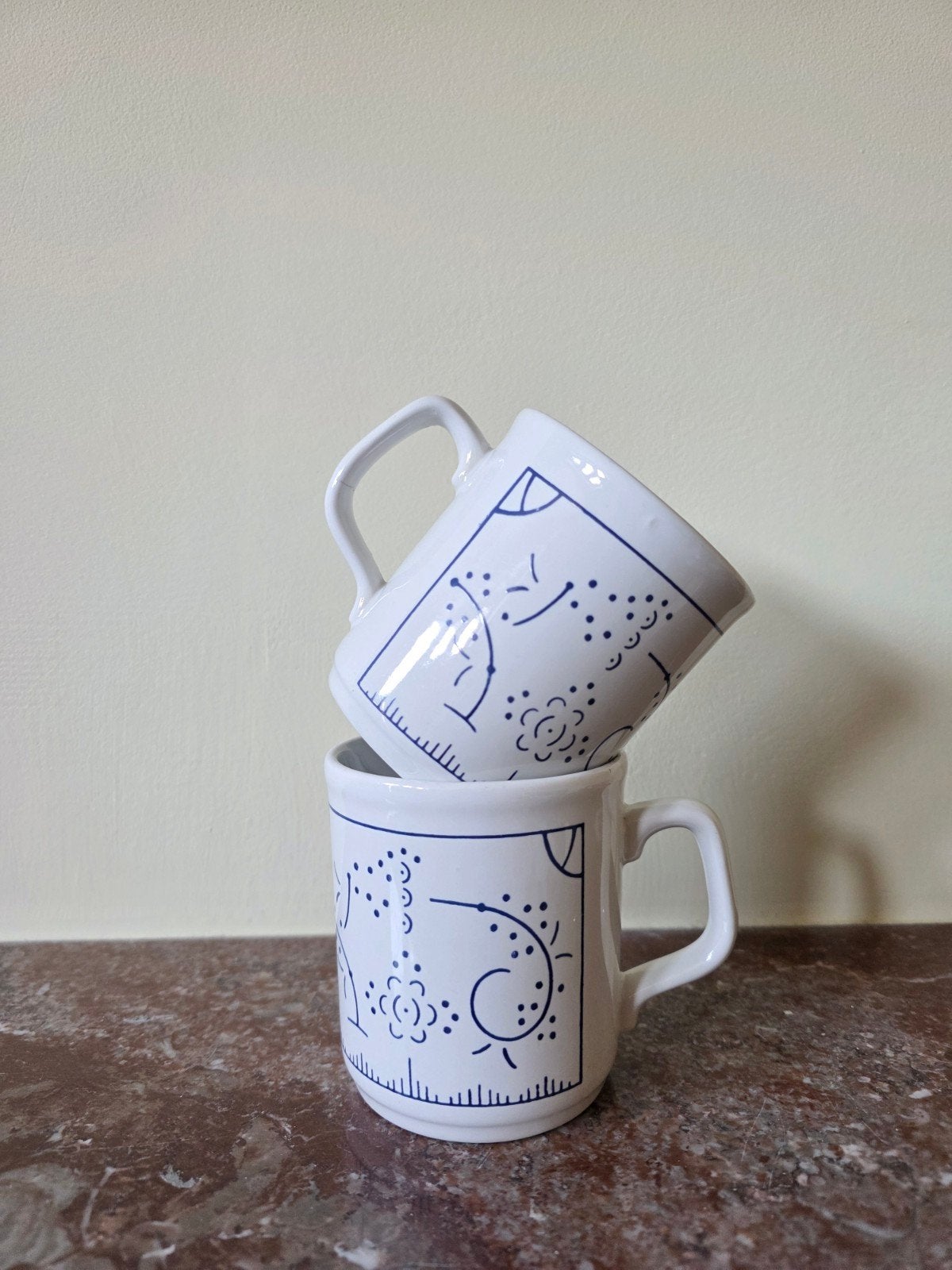 Boch Copenhague tassen, Enlèvement ou Envoi, Comme neuf, Porcelaine, Tasse(s) et/ou soucoupe(s)