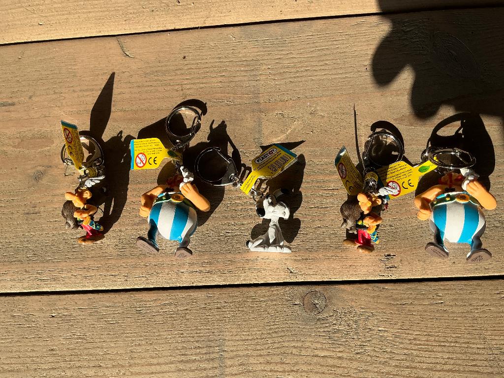 Lot sleutelhangers Asterix en Obelix Plastoy, Collections, Personnages de BD, Enlèvement, Astérix et Obélix