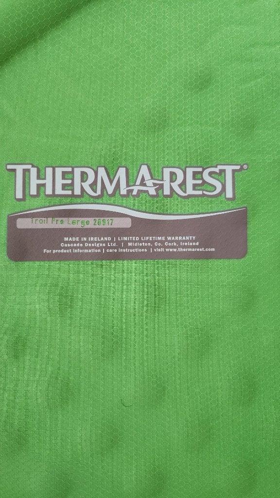 ThermaRest Trail Pro Large — groen — zelfopblazende slaapmat, Ophalen, Gebruikt, 1-persoons