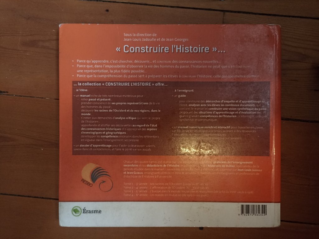Construire l'histoire 5e secondaire, Livres, Histoire, Editions erasme, Enlèvement, Utilisé