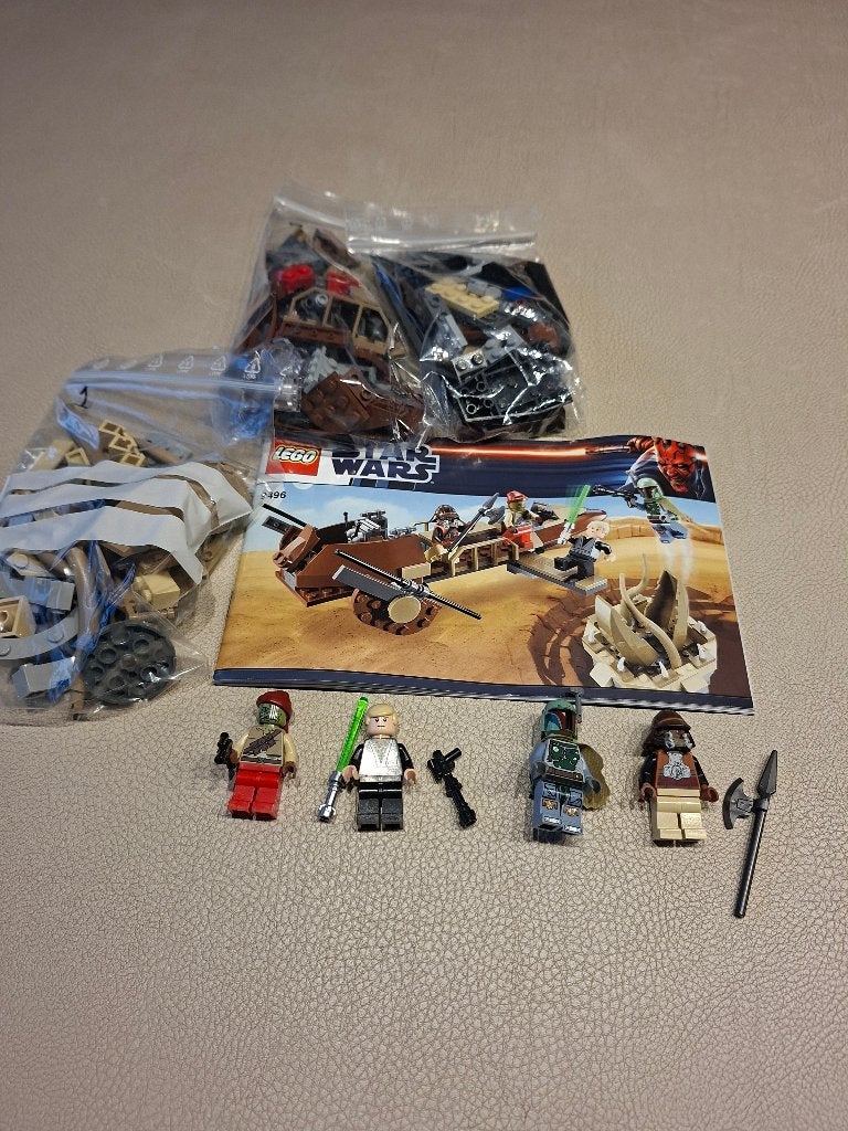 lego star wars Desert Skiff 9496, Lego, Ensemble complet, Comme neuf, Pièces supplémentaires incluses