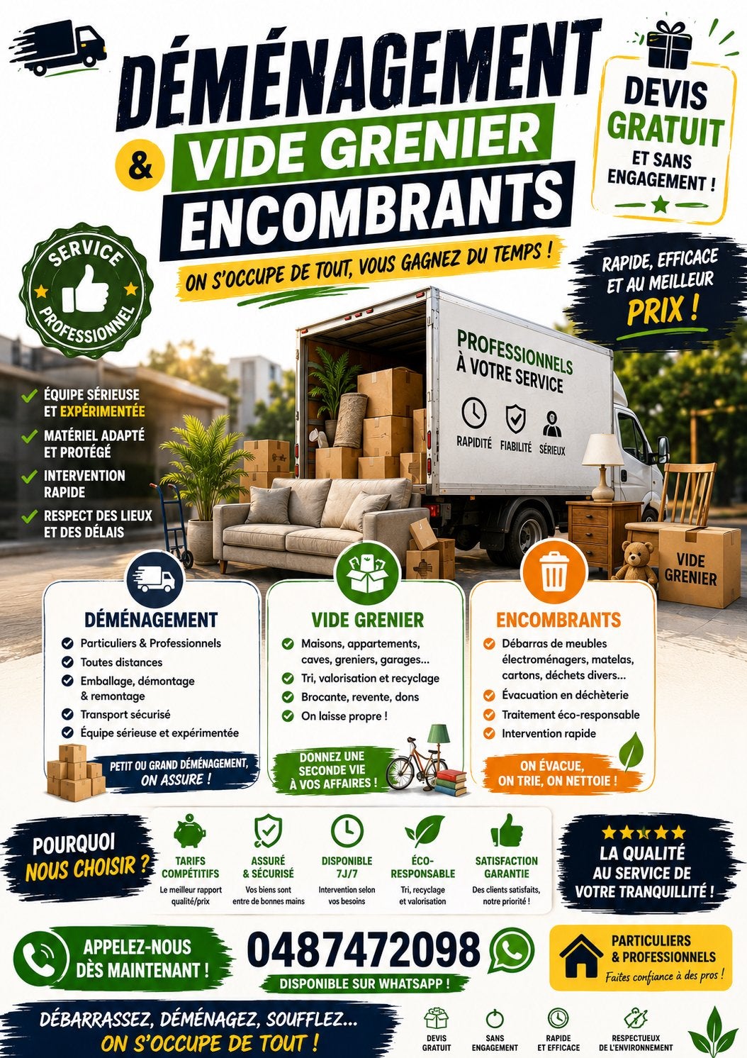 Demnenagement / vide grenier / encombrants, Sports nautiques & Bateaux, Enlèvement, Neuf, Une personne, Autres types