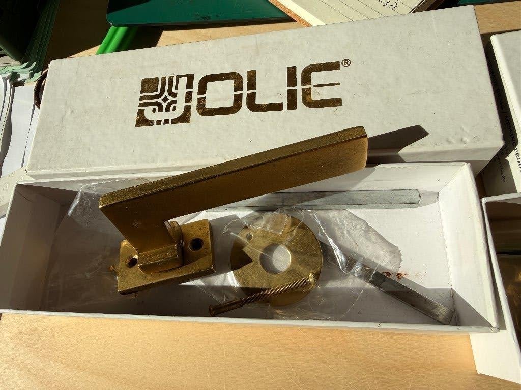 JOLIE Evoke design deurklinken – messing / Aged Gold, Ophalen, Gebruikt, Overige materialen, Goud