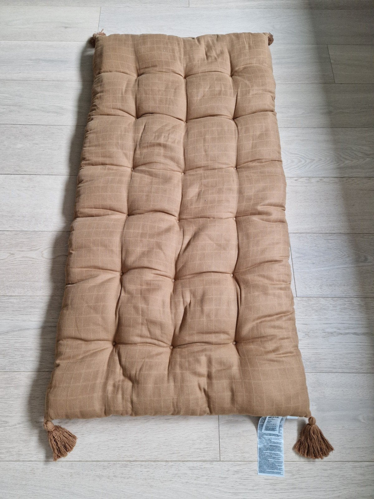 Vloermatras/vloerkussen/grondmatras in camel/bruin van h&m, Huis en Inrichting, Ophalen, Nieuw, Bruin, Rechthoekig