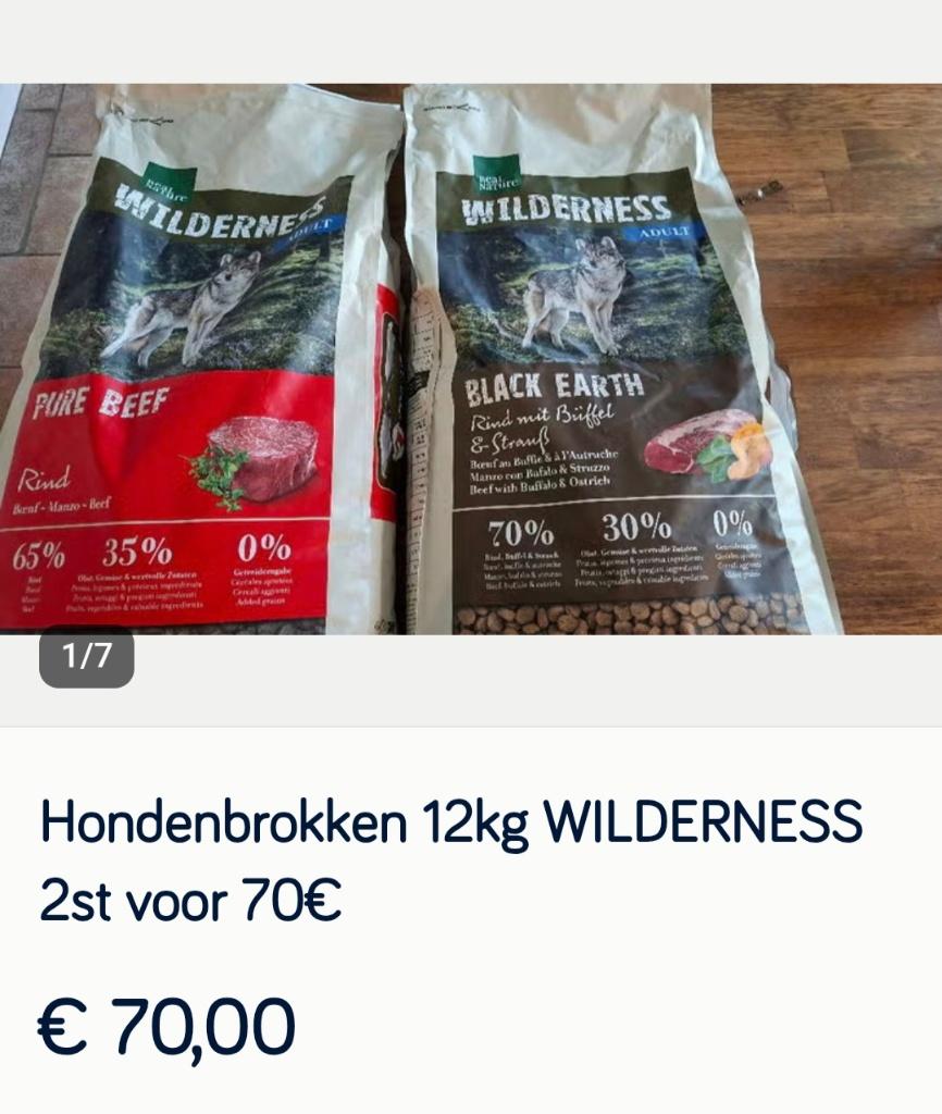Hondenvoer Wilderness, Dieren en Toebehoren, Ophalen, Hond