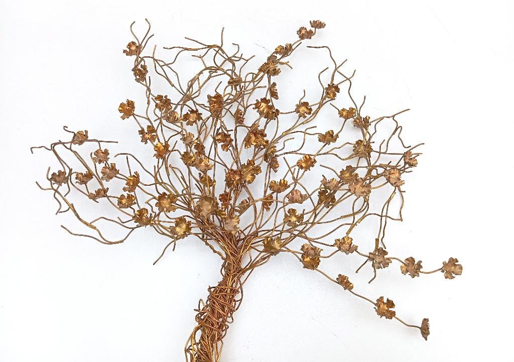 grote boom 85 cm wandsculptuur koper brutalisme, Antiek en Kunst, Antiek | Brons en Koper, Koper, Ophalen of Verzenden