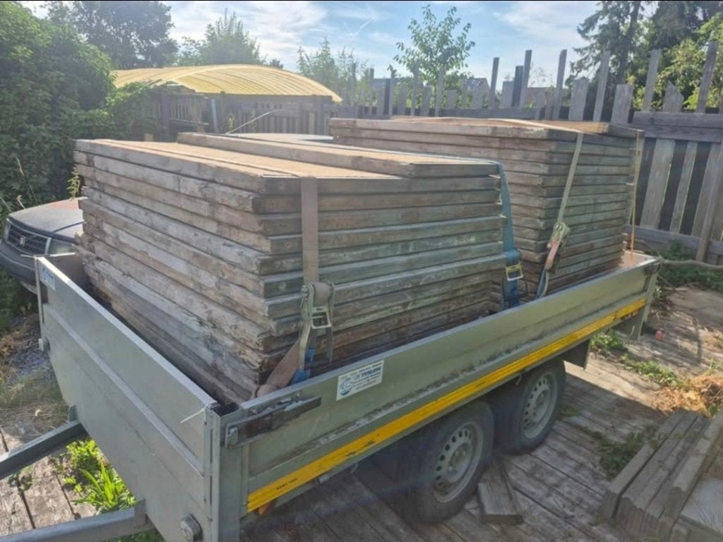 Steenschoten, Ophalen, Gebruikt, Hout