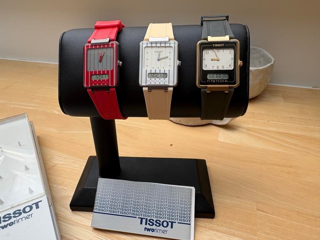 3 x tissot two timer, Ophalen of Verzenden, Gebruikt