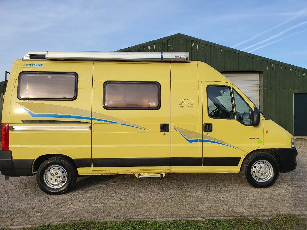Pössl 2.8 HDi camper | OFFGRID | 4 zits op kenteken, Caravans en Kamperen, Buscamper of Camperbus, ABS, Pössl, Tot en met 2