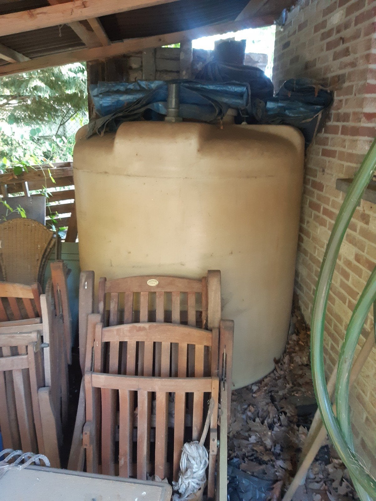 plastic vat ..heeft mazout in gezeten, Ophalen
