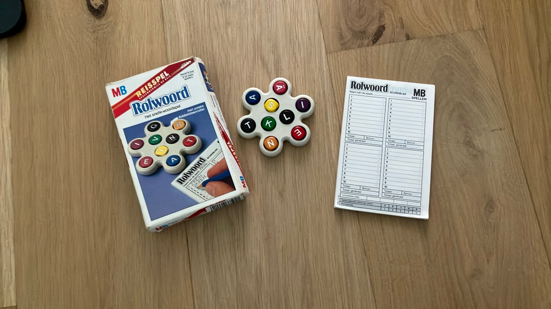 Vintage rolwoord reisspel, Ophalen of Verzenden, Zo goed als nieuw, Reisspel