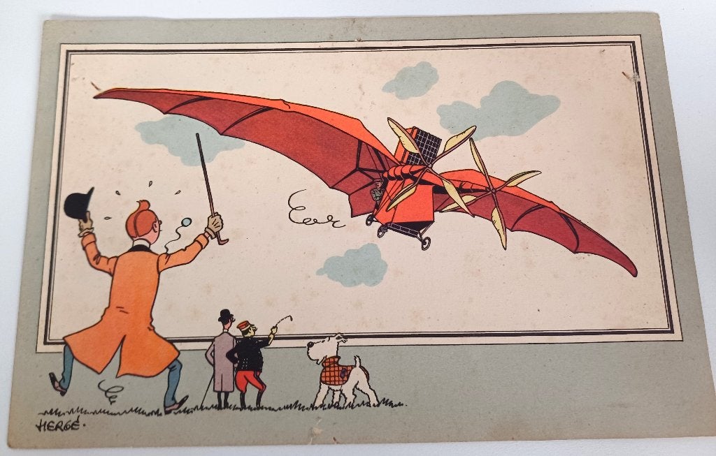 kaart l'aviation par Hergé, Boeken, Ophalen of Verzenden