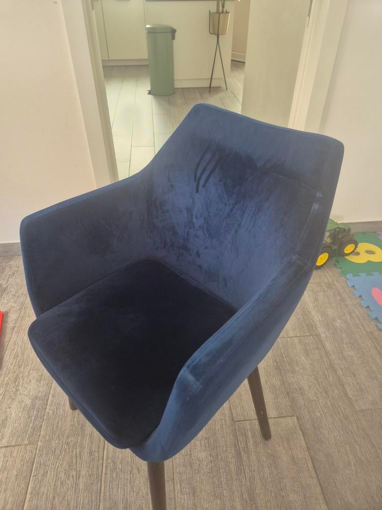 Eetstoelen 2 groene en 2 blauwe, Huis en Inrichting, Stoelen, Ophalen