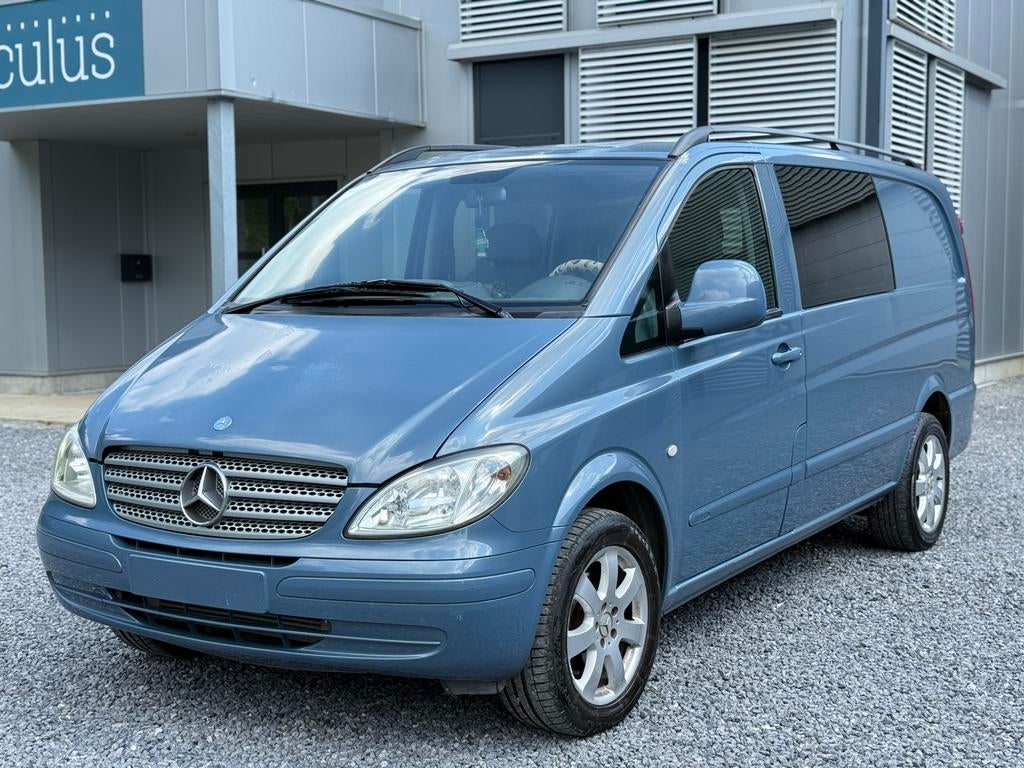 Mercedes Vito 111CDI 5 Plaats Lichte-Vracht Gekeurd vv Airco, Auto's, Blauw, 5 deurs, Particulier, Lederen bekleding