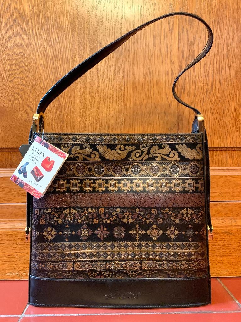 Sac à main Talja en cuir italien véritable, Enlèvement, Neuf, Noir, Sac à main
