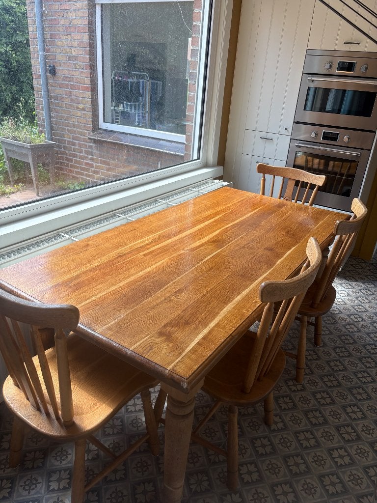 Keukentafel, Huis en Inrichting, Tafels | Eettafels, Gebruikt, 50 tot 100 cm, 150 tot 200 cm, Vier personen, Rechthoekig, Ophalen