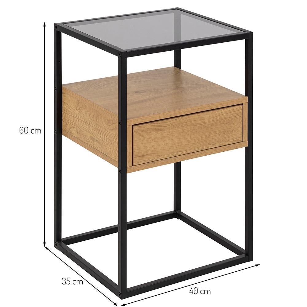 Nachtkastje - Bijzettafel, Ophalen, 55 tot 70 cm, Zo goed als nieuw, 45 tot 65 cm