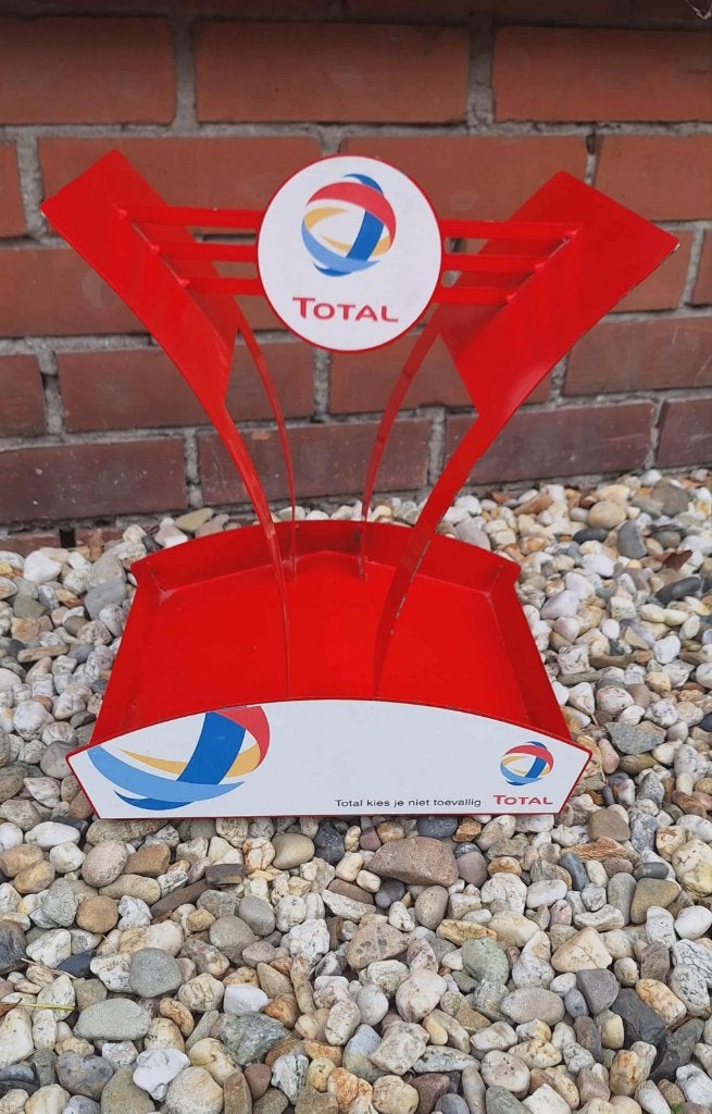 Vintage Total toonbank display voor olieblikken️️️️️, Verzamelen, Ophalen, Gebruikt, Verpakking