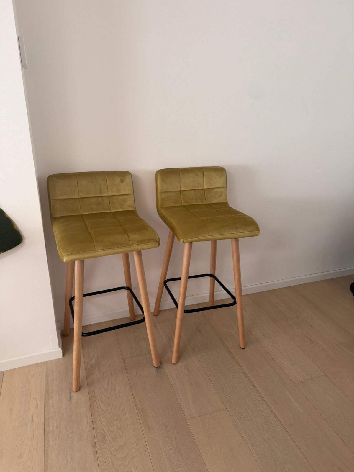 2 Nieuwe Barkrukken, Huis en Inrichting, Barkrukken, Met voetsteun, 60 tot 90 cm, Nieuw, 2 krukken