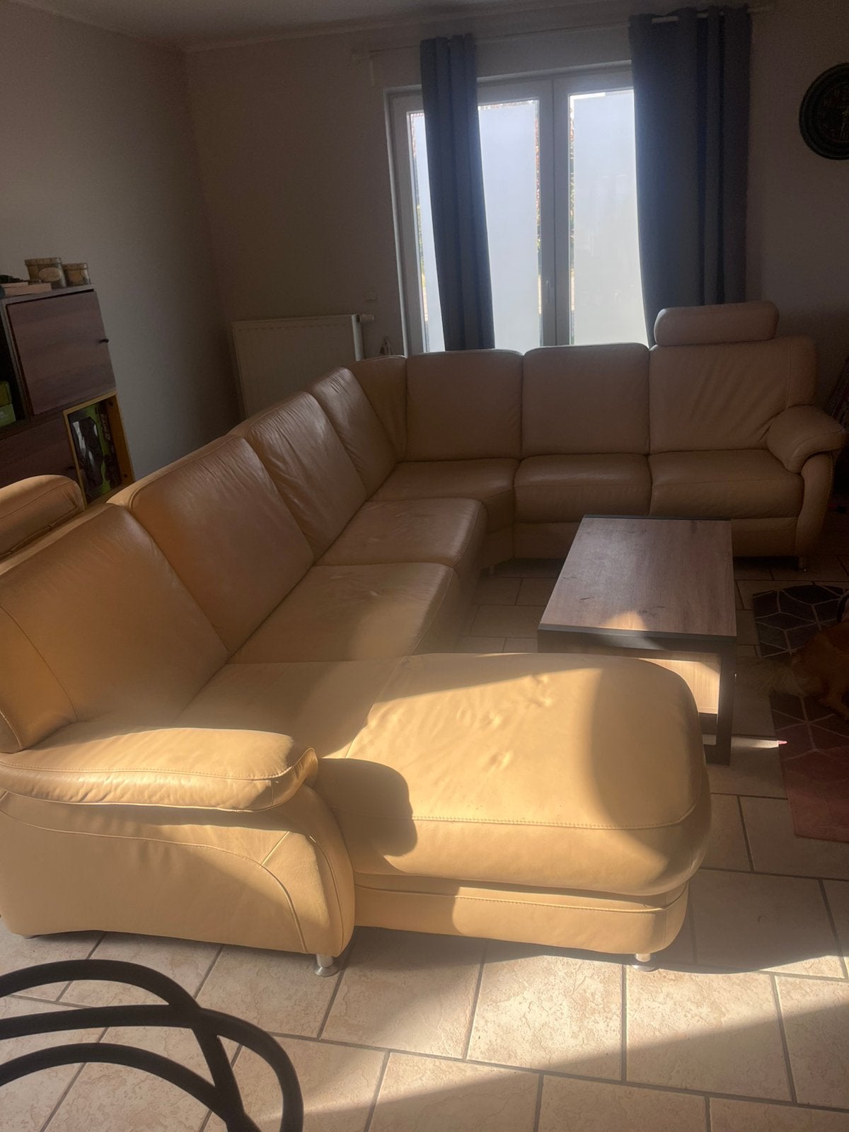 Canape en U en cuir, Maison & Meubles, Enlèvement, Utilisé, Cuir