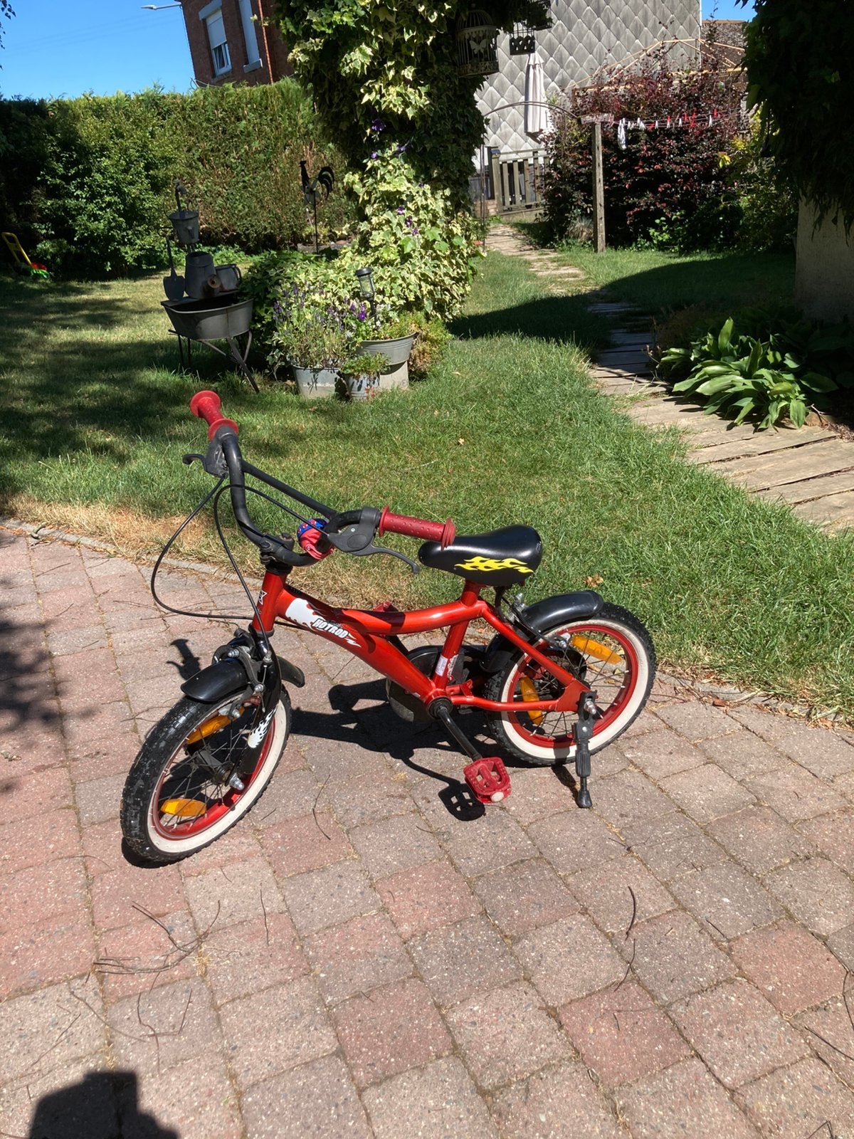 Vélo enfant, Ophalen, Zijwieltjes, Gebruikt, Velgrem