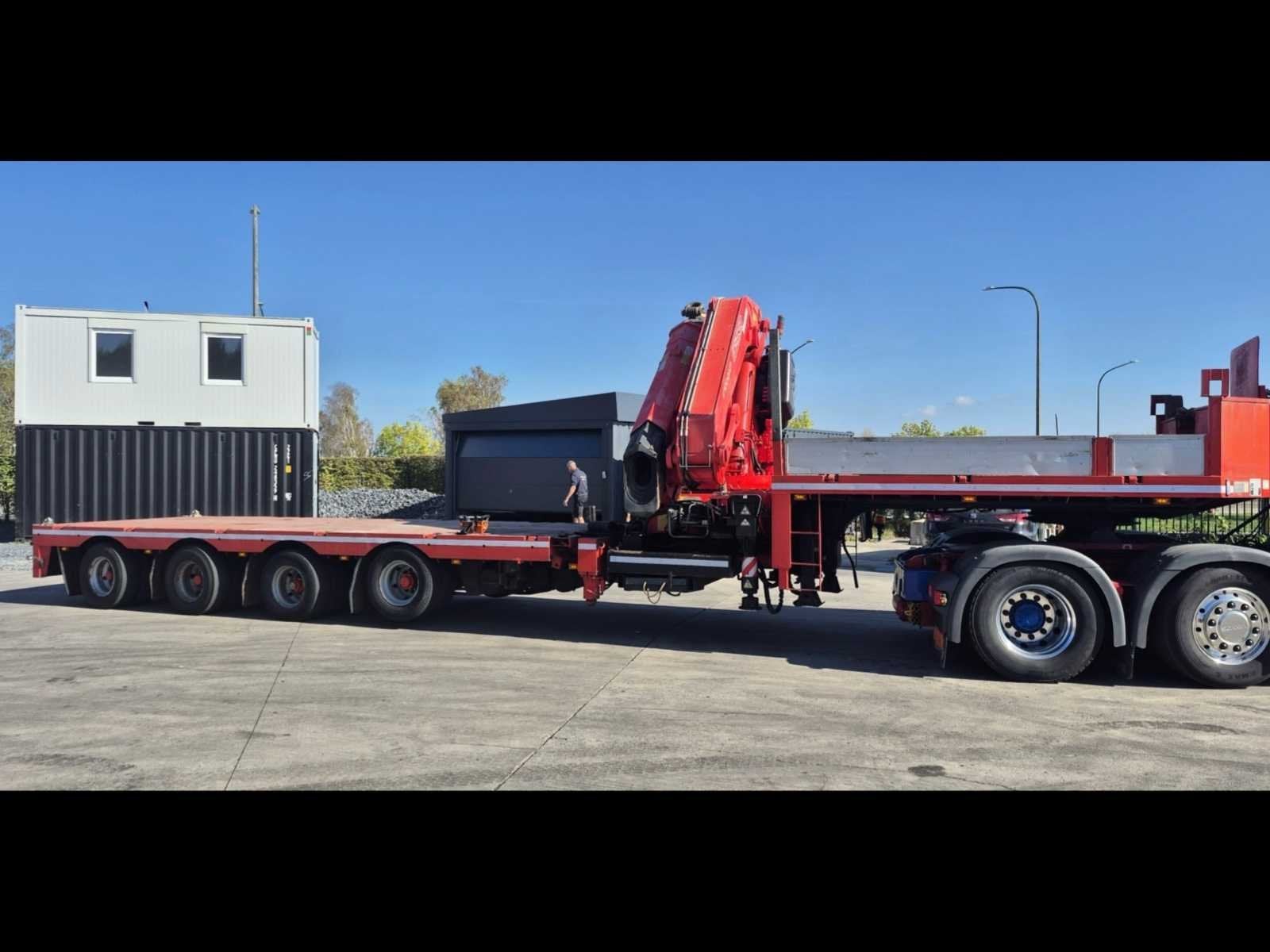 Semi-remorque porte-grue Kromhout 4ASDU-16-36HG avec grue Fa, Autos, Entreprise, Autres carburants, Achat, Remorques et Semi-remorques