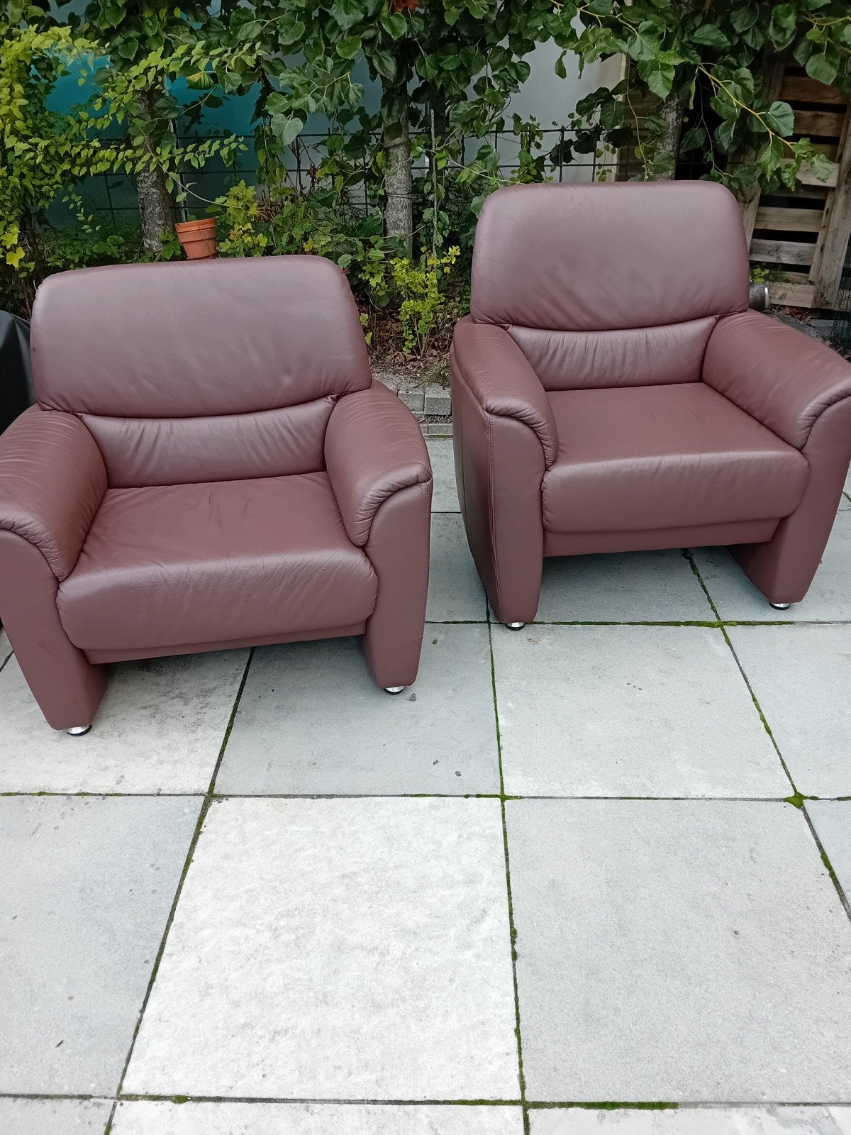2 leren zetels, Huis en Inrichting, Ophalen