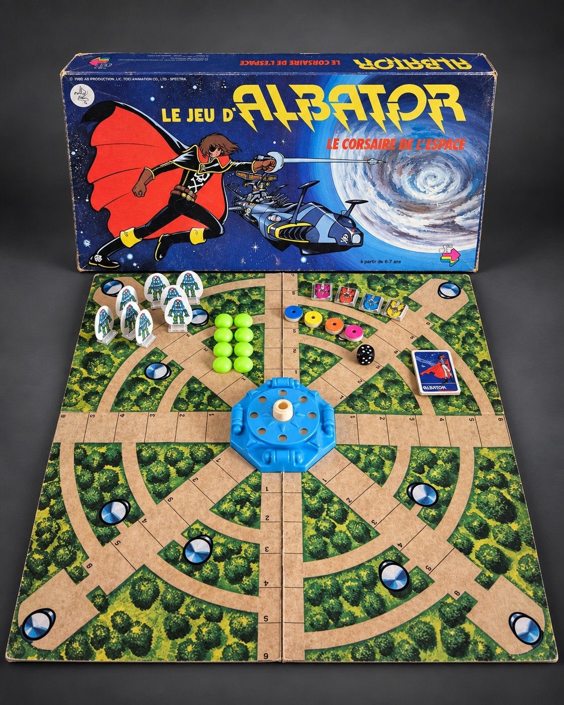 Jeu Albator 1979 complet Orli Jouet vintage fonctionnel, Enlèvement ou Envoi