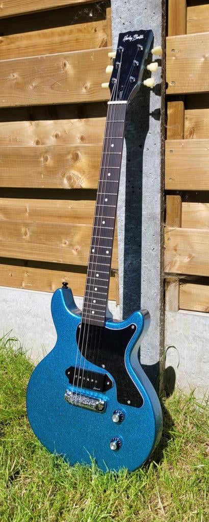 Harley Benton DC pelham blue, Musique & Instruments, Instruments à corde | Guitares | Électriques, Enlèvement, Gibson