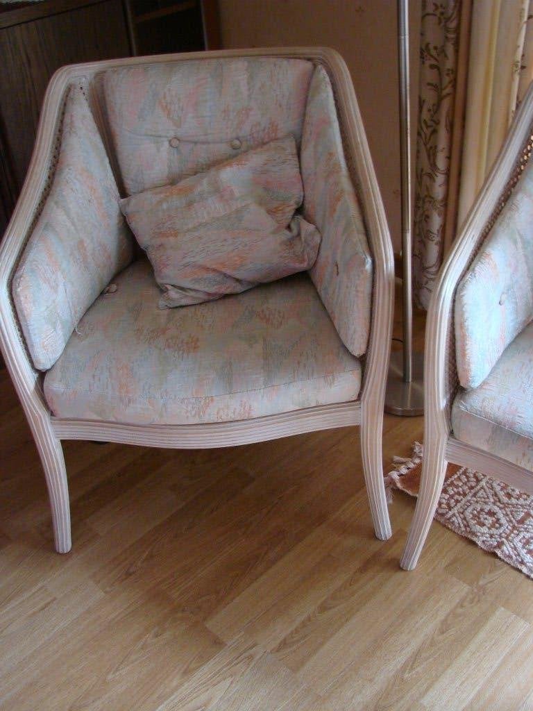 2 kuipzetels merk deknuddt, Ophalen, Gebruikt, Hout, Brocante  merk deknudd
