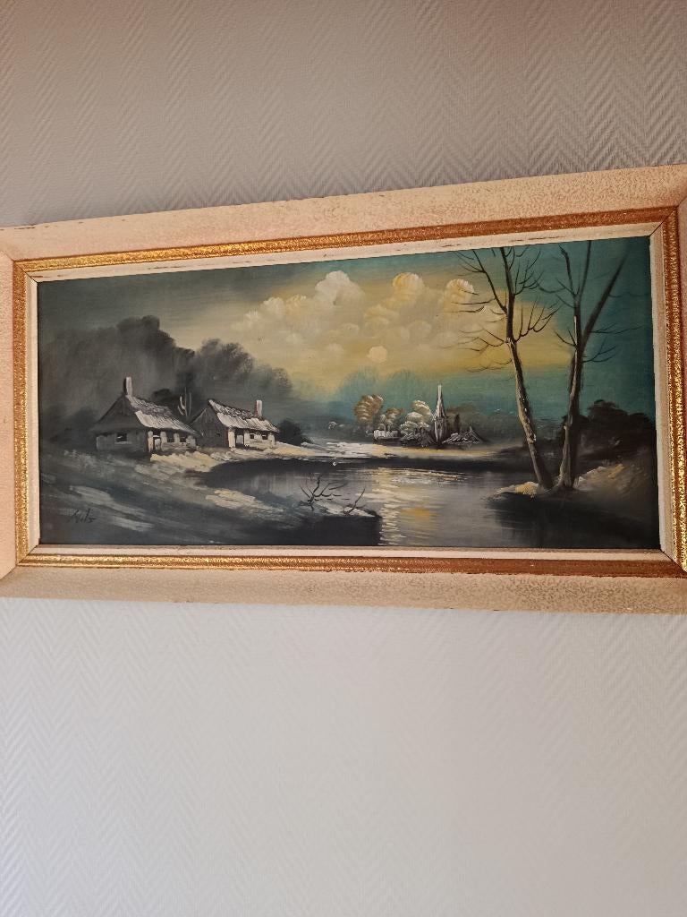 Prachtig schilderij gesigneerd door de schilder Miels, Ophalen