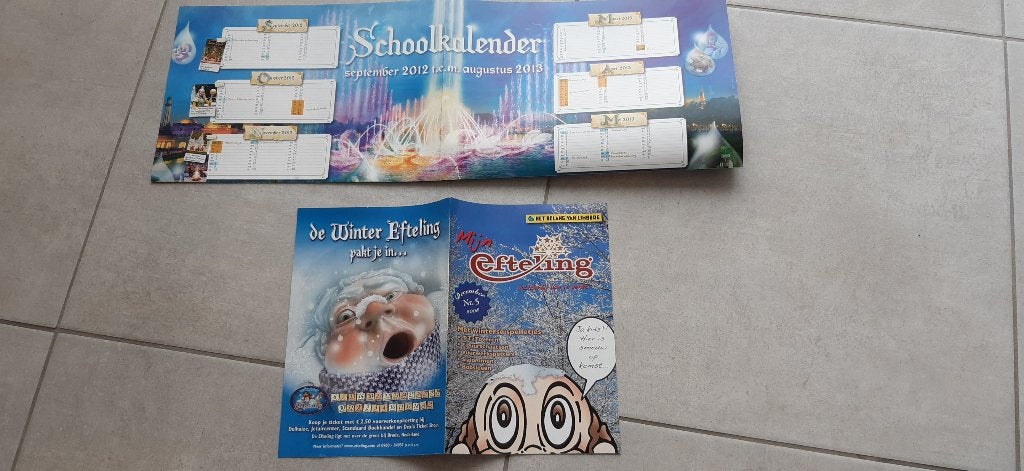 Efteling kalender 2012-2013 + magazine 2008, Verzamelen, Ophalen of Verzenden, Zo goed als nieuw, Overige typen