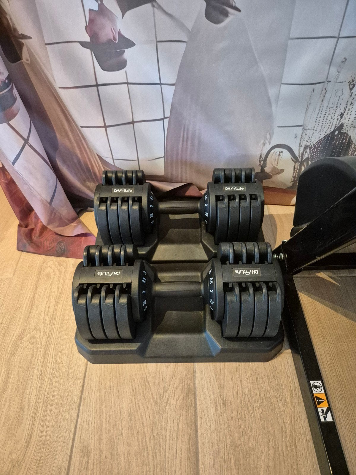 DH FitLife verstelbare halterset, 2 x 25 kg., Sport en Fitness, Fitnessmaterialen, Ophalen, Halterset