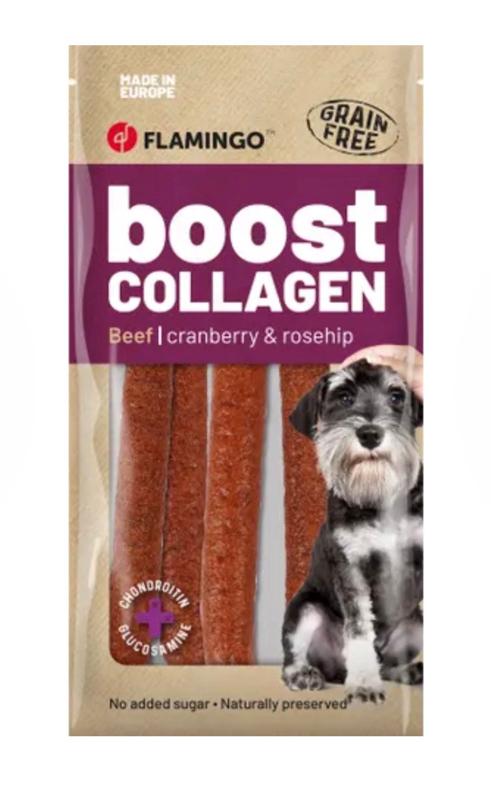 SNACK BOOST WORST MET RUND & COLLAGEEN, Ophalen of Verzenden, Hond