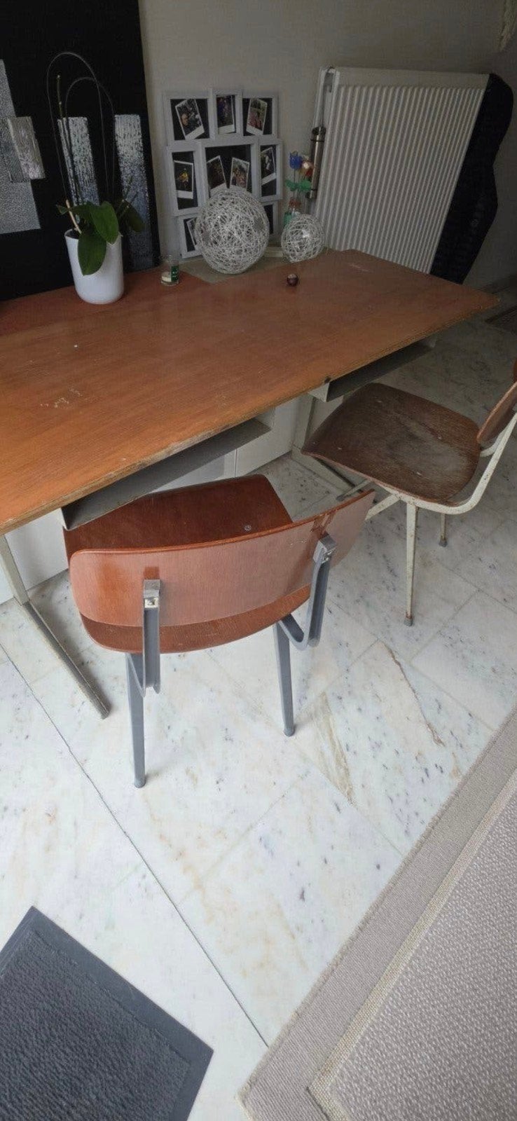 Banc vintage plus 2 chaises, Antiquités & Art, Enlèvement ou Envoi