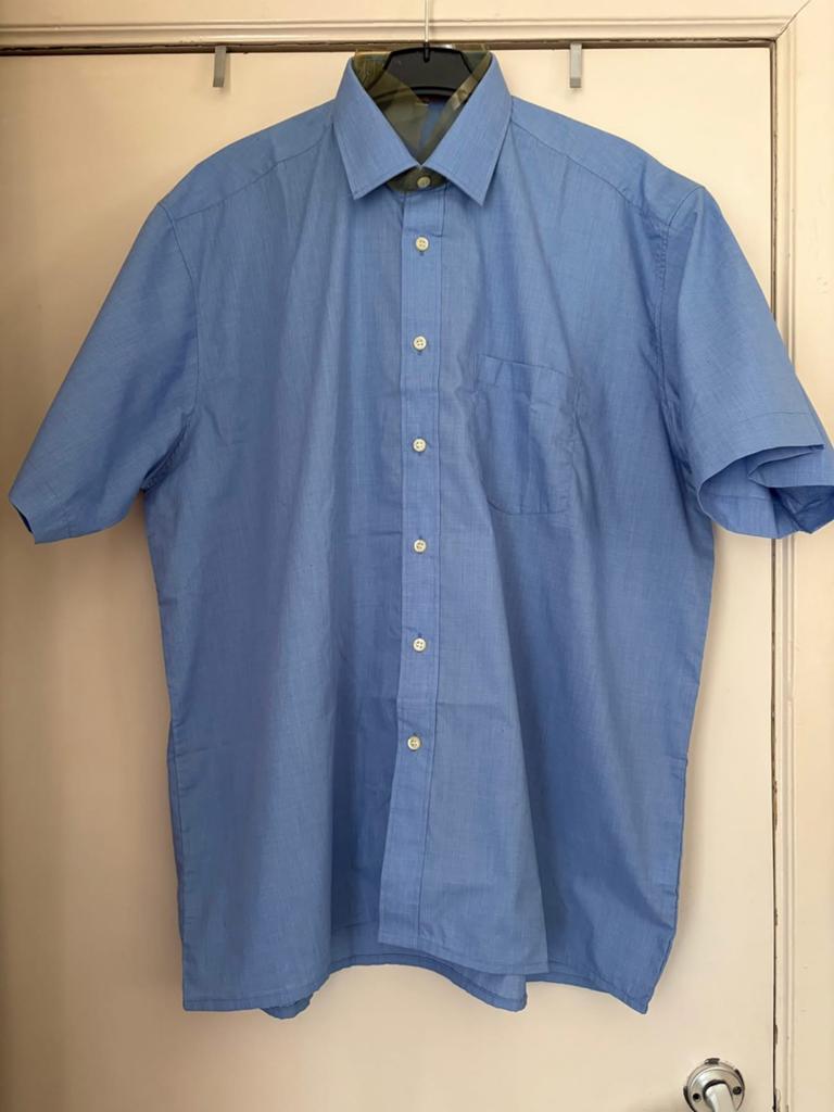 Blauw overhemd voor heren maat 43/33, Ophalen of Verzenden, Zo goed als nieuw