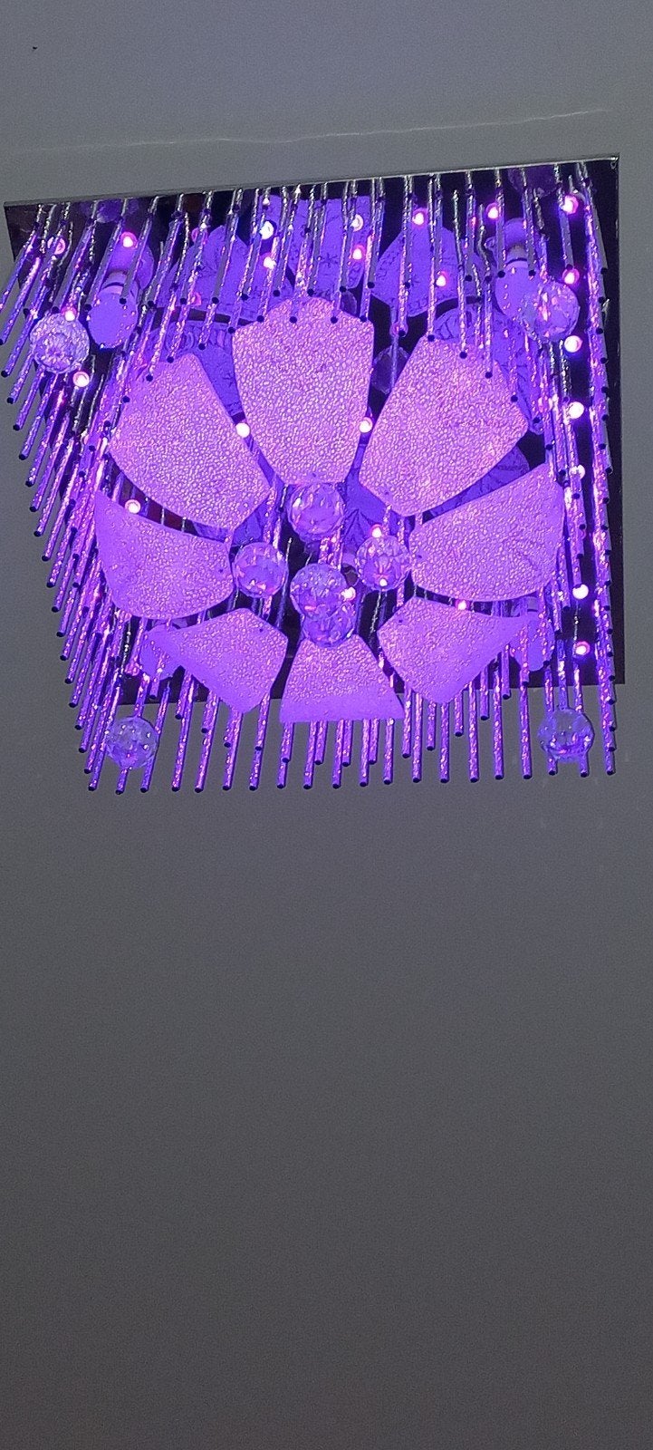 vierkante kristallen plafondlampen 40x40cm, Huis en Inrichting, Ophalen, Gebruikt, Plafondlamp