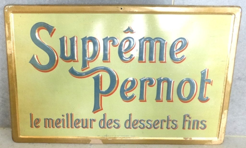Panneau publicitaire Suprème Pernot, Collections, Enlèvement ou Envoi, Comme neuf, Panneau publicitaire