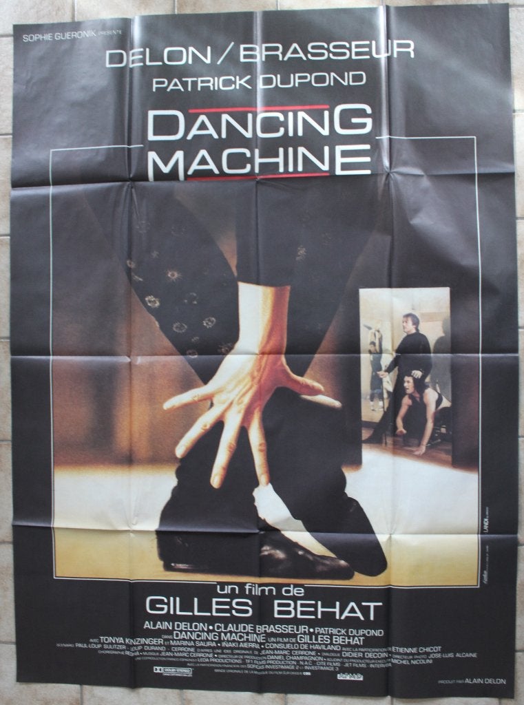 filmaffiche Alain Delon Dancing Machine XL 1990 filmposter, Rechthoekig Staand, Deurposter of groter, Ophalen of Verzenden, Zo goed als nieuw