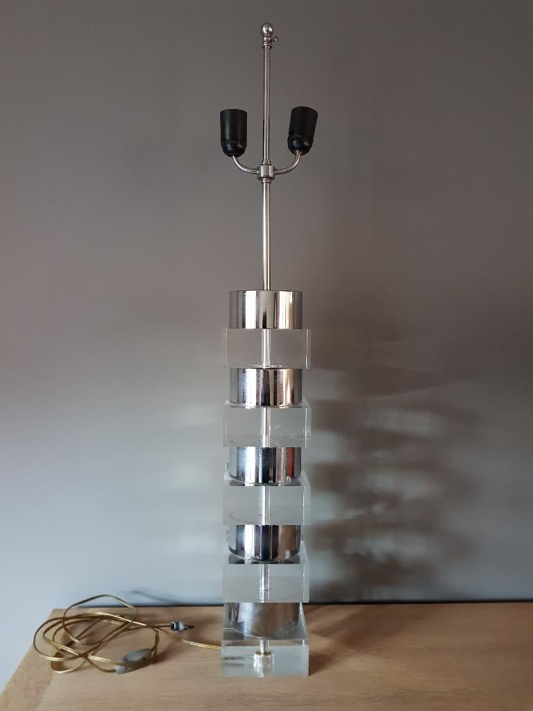Spotprijs - Grote tafellamp jaren '70 - Zeldzaam, Ophalen, Gebruikt, Vintage, 75 cm of meer