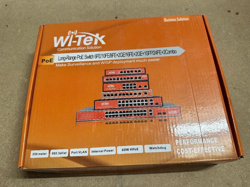 Wi-tek PoE switch 8 poorten, Computers en Software, Ophalen, Nieuw