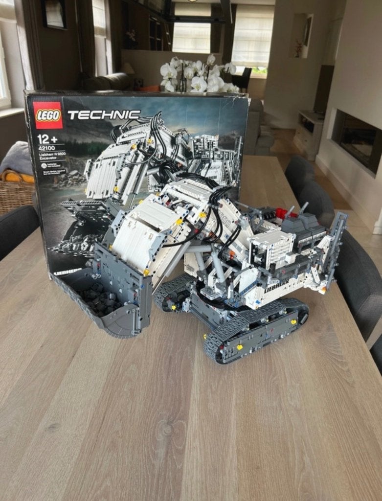 Excavatrice Lego Technic Liebherr R9800 42100, Lego, Ensemble complet, Boîte incluse, Comme neuf